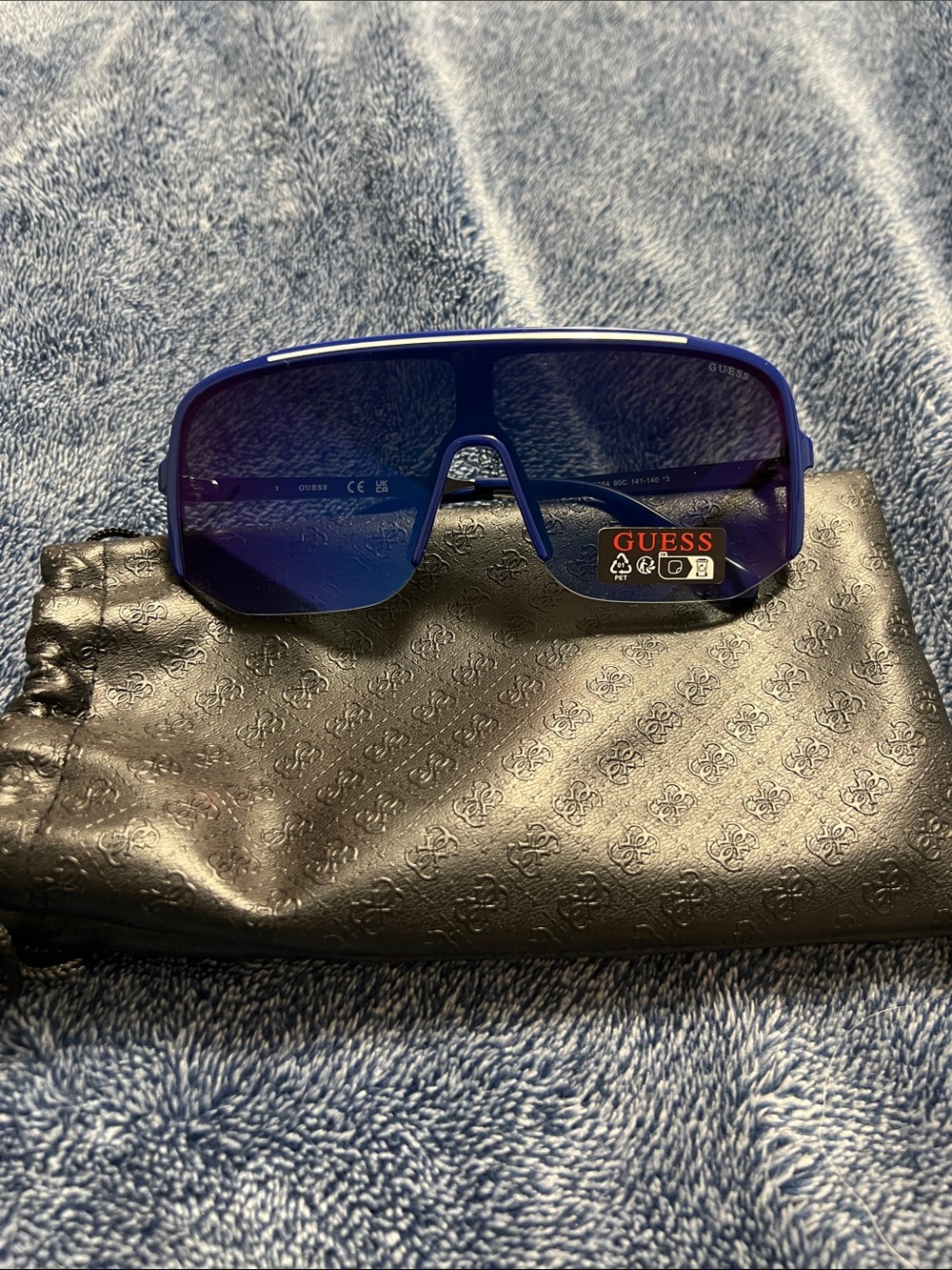 GUESS Royal Blue Shield Sunglasses